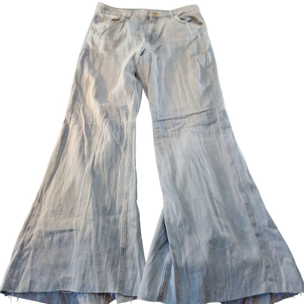 Free People We The Free Live Wire Flare Jeans Sample Light Wash 31 - Picture 3 of 9